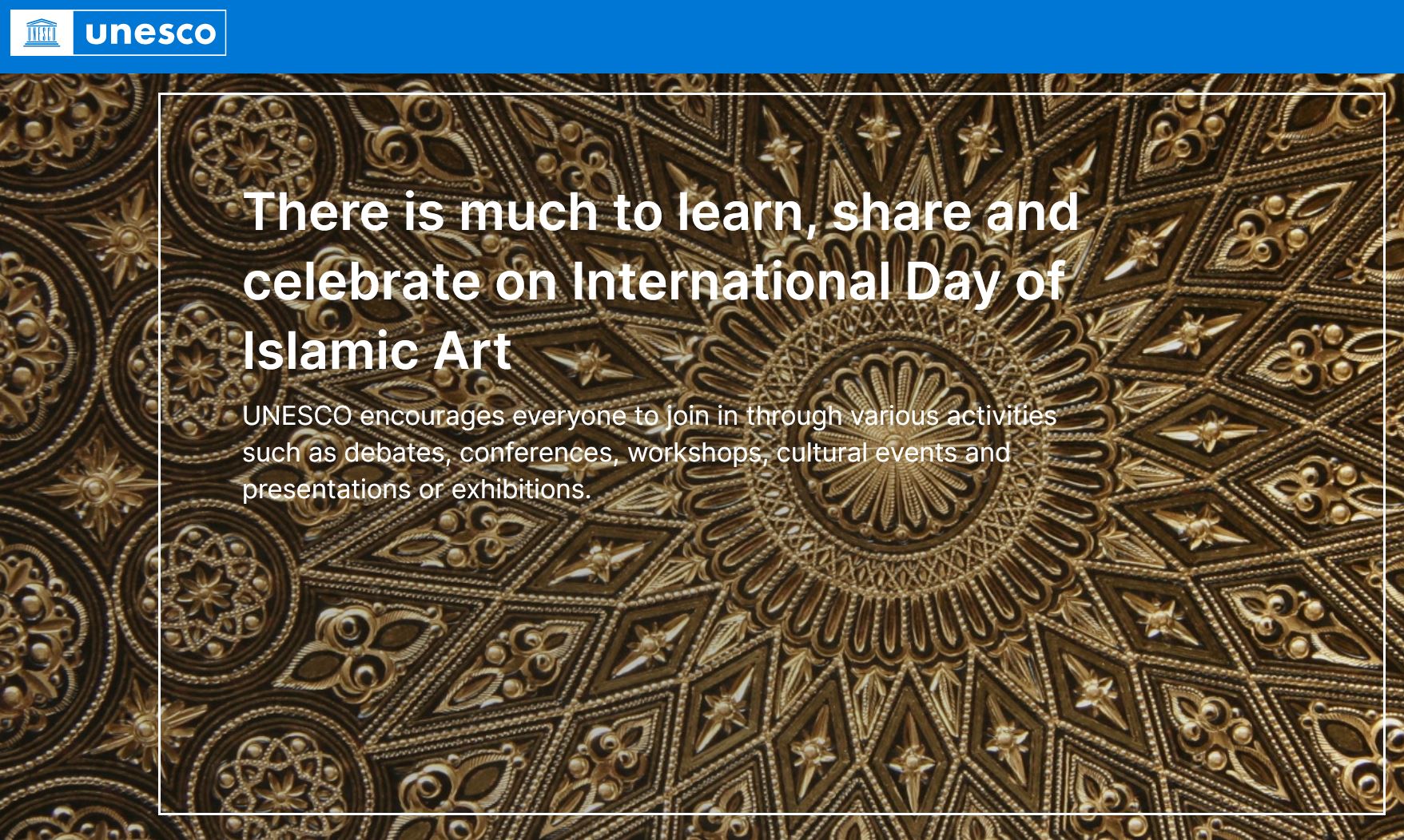 International day islamic art Unesco